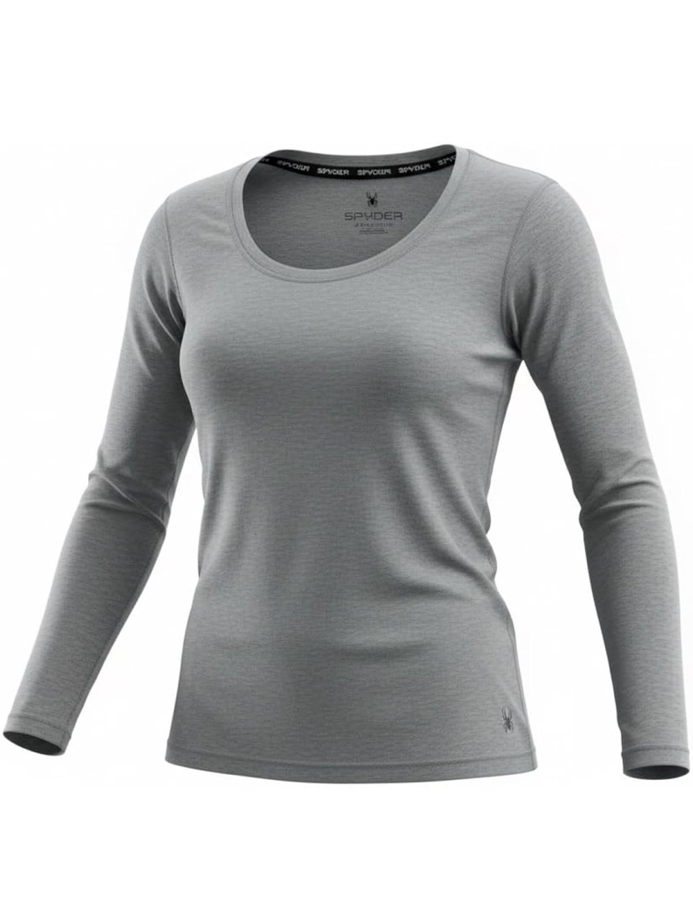 Spyder Women's Micro French Terry Long Sleeve Crew Neck Base Layer Thermal Top